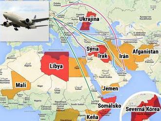 Nová hrozba aj pre Slovákov? MAPA nebezpečných vojnových zón, cez ktoré môžete letieť na dovolenku