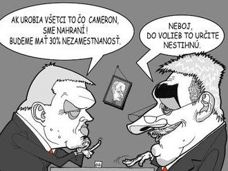 KARIKATÚRA Fico sa bojí Camerona