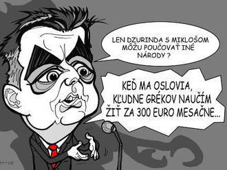 KARIKATÚRA Minister Kažimír bude učiť Grékov, ako vyžiť