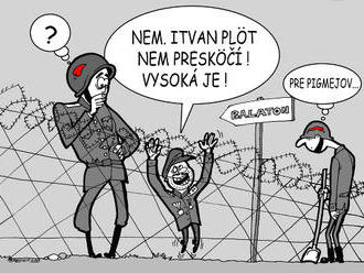 KARIKATÚRA Maďarský plot proti imigrantom je na nič