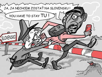 KARIKATÚRA Polícia zasahuje proti utečencom