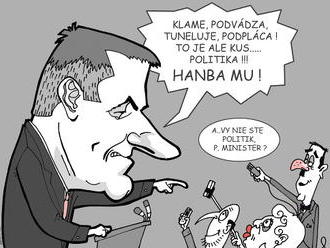 KARIKATÚRA Pellegrini útočí na štrajk učiteľov