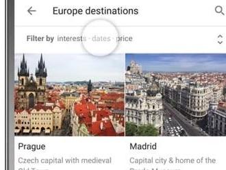 Google spustil Destinations. V mobilech naplánuje dovolenou