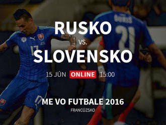 Rusko - Slovensko: Online z EURO 2016 vo futbale