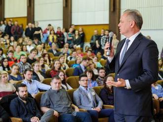 FOTO Prezident navštívil univerzitu v Nitre: Hovoril aj o Mečiarových amnestiách