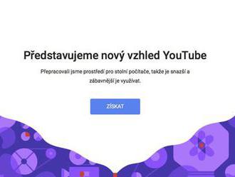 YouTube má novou podobu! Můžete si vyzkoušet i tmavý motiv