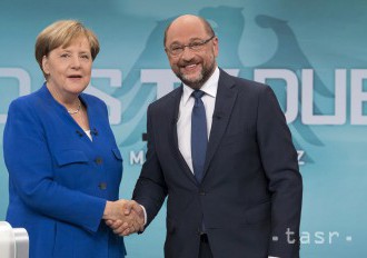 Merkelová a Schulz v debate neprekvapili, viackrát sa zhodli