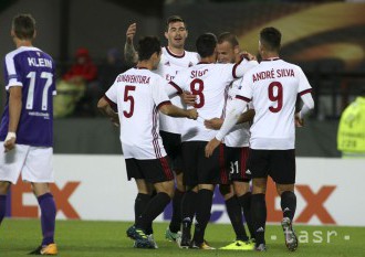 EURÓPSKA LIGA : AC Miláno porazilo s prehľadom Austriu Vedeň 5:1