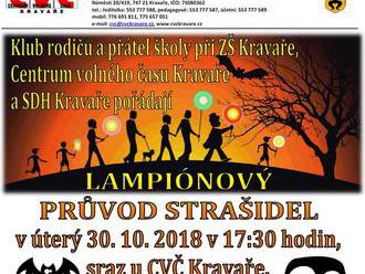 Lampionový průvod strašidel - Kravaře