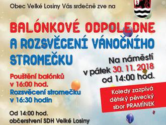 Rozsvícení vánočního stromu - Velké Losiny