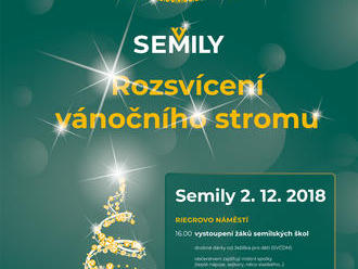 Rozsvícení vánočního stromu - Semily