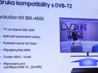   Samsung představil vlastní kit pro upgrade starších televizorů na příjem DVB-T2/HEVC