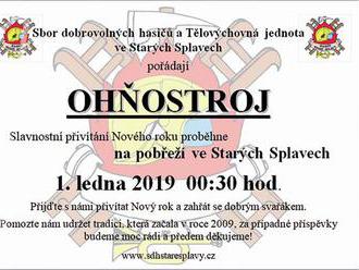 Novoroční ohňostroj - Doksy Staré Splavy