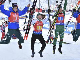 Talianky zvíťazili na pretekoch štafiet v Hochfilzene, Slovenkám ostalo 14. miesto