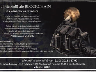 Přednáška - Ne bitcoin!!! ale Blockchain je ekonomická revoluce