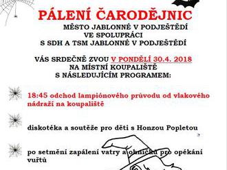 Čarodějnice - Koupaliště Jablonné v Podještědí