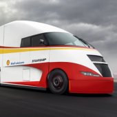 Koncept trucku Shell Airflow Starship se solárními panely