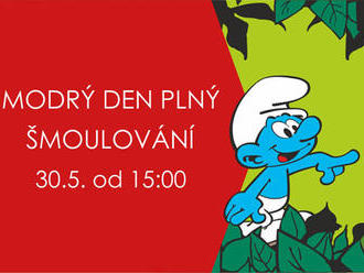 Modrý den plný šmoulování - Fontána Teplice