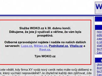   Služba Woko.cz, která sledovala změny na webech, skončila