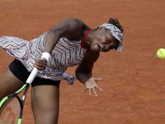 Venus Williamsová na Roland Garros skončila už v úvodnom kole