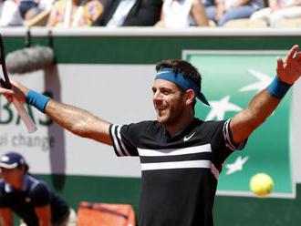 Del Potro po náročnom súboji porazil Čiliča, v semifinále na Roland Garros vyzve Nadala