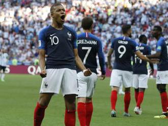 Francúz Kylian Mbappé sa vyrovnal Pelému, na MS vo futbale 2018 strelil Argentíne dva góly