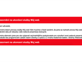   MujWeb.cz definitivně končí, hostované weby od října nebudou dostupné