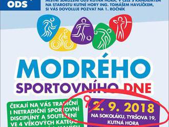 Modrý sportovní den - Kutná Hora