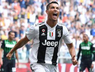 Ronaldo strelil svoje prvé góly za Juventus v Serie A, AS Rím doma stratil dvojgólový náskok