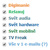 Anketa: Souhrnné e-maily o nových článcích?
