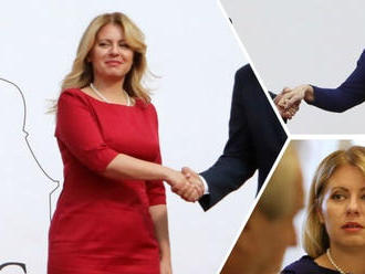 Zuzana Čaputová na summite prezidentov V4: FOTO Žena v červenom medzi mužmi v oblekoch