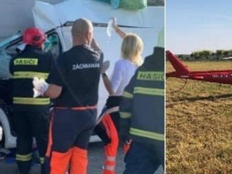 Dráma počas policajnej kontroly pri Galante: Zasahovali leteckí záchranári, desivé FOTO nehody