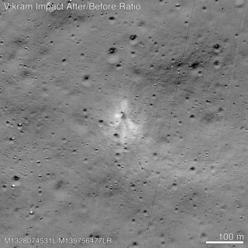NASA odfotila havarovaný indický modul na Mesiaci, foto