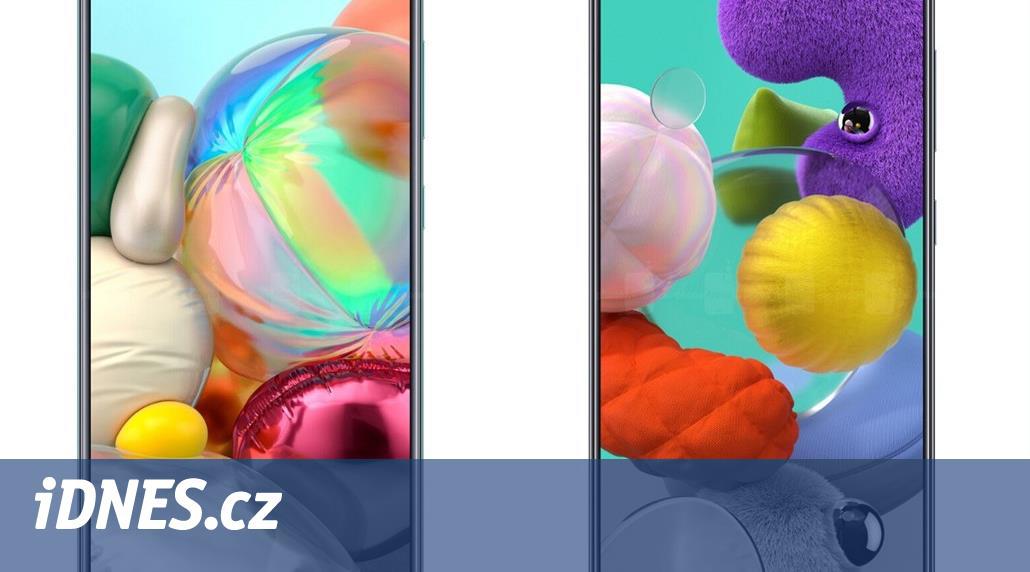 Galaxy A51 a A71 mají čtyřnásobné fotoaparáty i snímač otisků v displeji