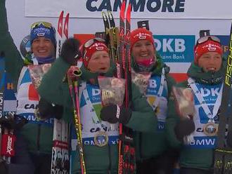 Video: Nemky uspeli v pretekoch štafiet v Canmore, Slovenky neštartovali