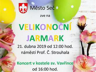 Velikonoční jarmark na náměstí města Seč