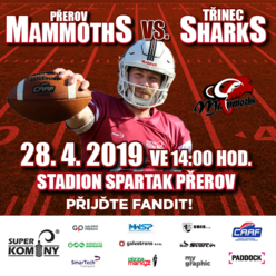 Americký fotbal: Přerov Mammoths vs. Třinec Sharks