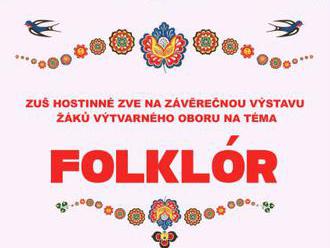 Výstava žáků výtvarného oboru na téma FOLKLÓR - Hostinné