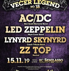 Večer legend No.18 = AC/DC+Zeppelini+Lynyrd Skynyrd+ZZ Top