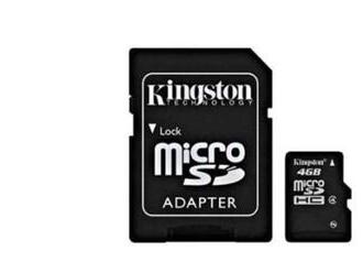 Pamäťová karta KINGSTON Micro SDHC 4GB Class4 adaptér  