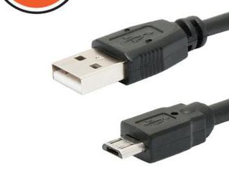 Praktický prenosový USB kábel 2.0 v dľžke 1,8 m a v čiernej farbe.