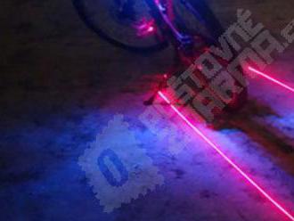 Zadné LED osvetlenie na bicykel s laserom. Doprava zdarma.