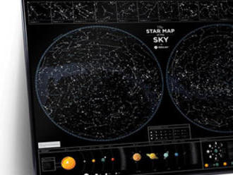 Hviezdna mapa svietiaca v tme je skvelou dekoráciou na stenu.