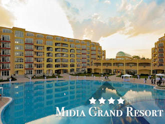 Dovolenka na 8 dní v apartmánovom komplexe Midia Grand Resort**** priamo pri pláži v Bulharsku.