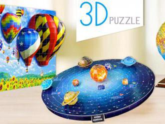 Výnimočné 3D puzzle - na výber motív glóbusu, slnečnej sústavy či balónov!