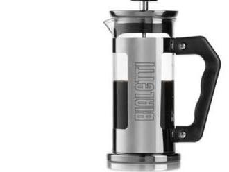 Kávovar BIALETTI French Press 0,350 l z ušľachtilej ocele kombinovanej zo sklom.