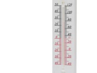 Zavesiteľný alebo priskrutkovateľný vonkajší alebo vnútorný ortuťový teplomer od -40 do +50°C.