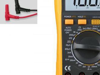 Digitálny multimeter True RMS. Malý univerzálny multimeter, vhodný pre základné merania.