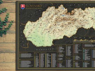 Stieracia mapa Slovenska - prírodopisná