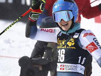 Slalomářka Dubovská v Itálii bodovala. Favoritky Shiffrinová a Vlhová neuspěly